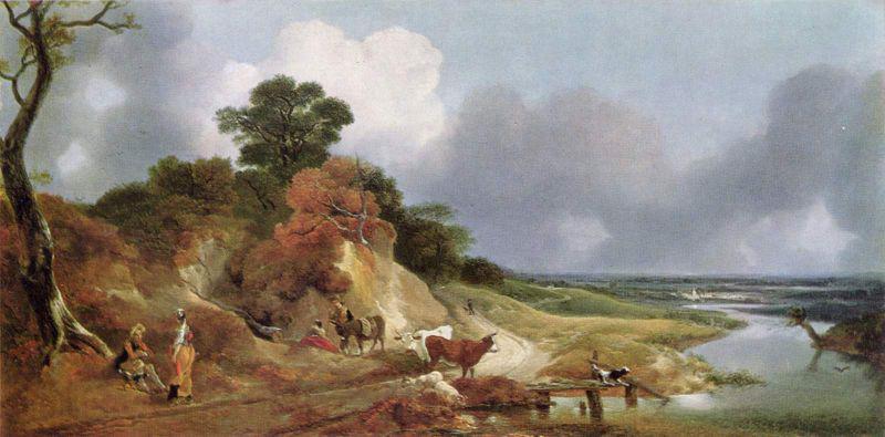 Thomas Gainsborough Landschaft mit dem Dorfe Cornard Spain oil painting art